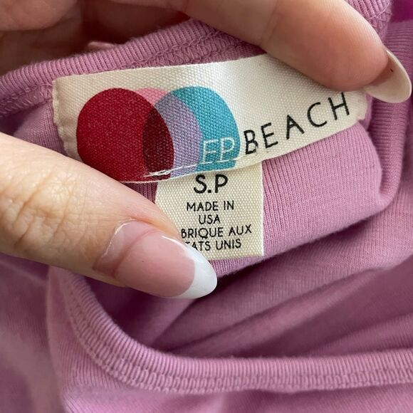 Free People Beach Simone Ribbed Maxi Dress Tshirt Size Small Violet - Picture 6 of 6